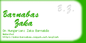 barnabas zaka business card