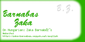barnabas zaka business card